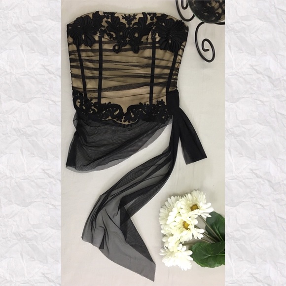 Bryron Lars Tops - Byron Lars Beauty Mark Embroidered Bustier